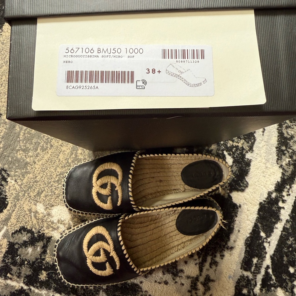 AUTH Gucci GG Microguccisima Espadrilles - Size 8.5 - Picture 10 of 10